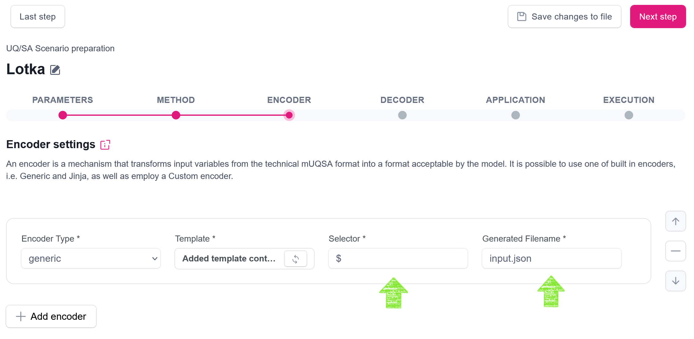 Specifying selector and generated file name