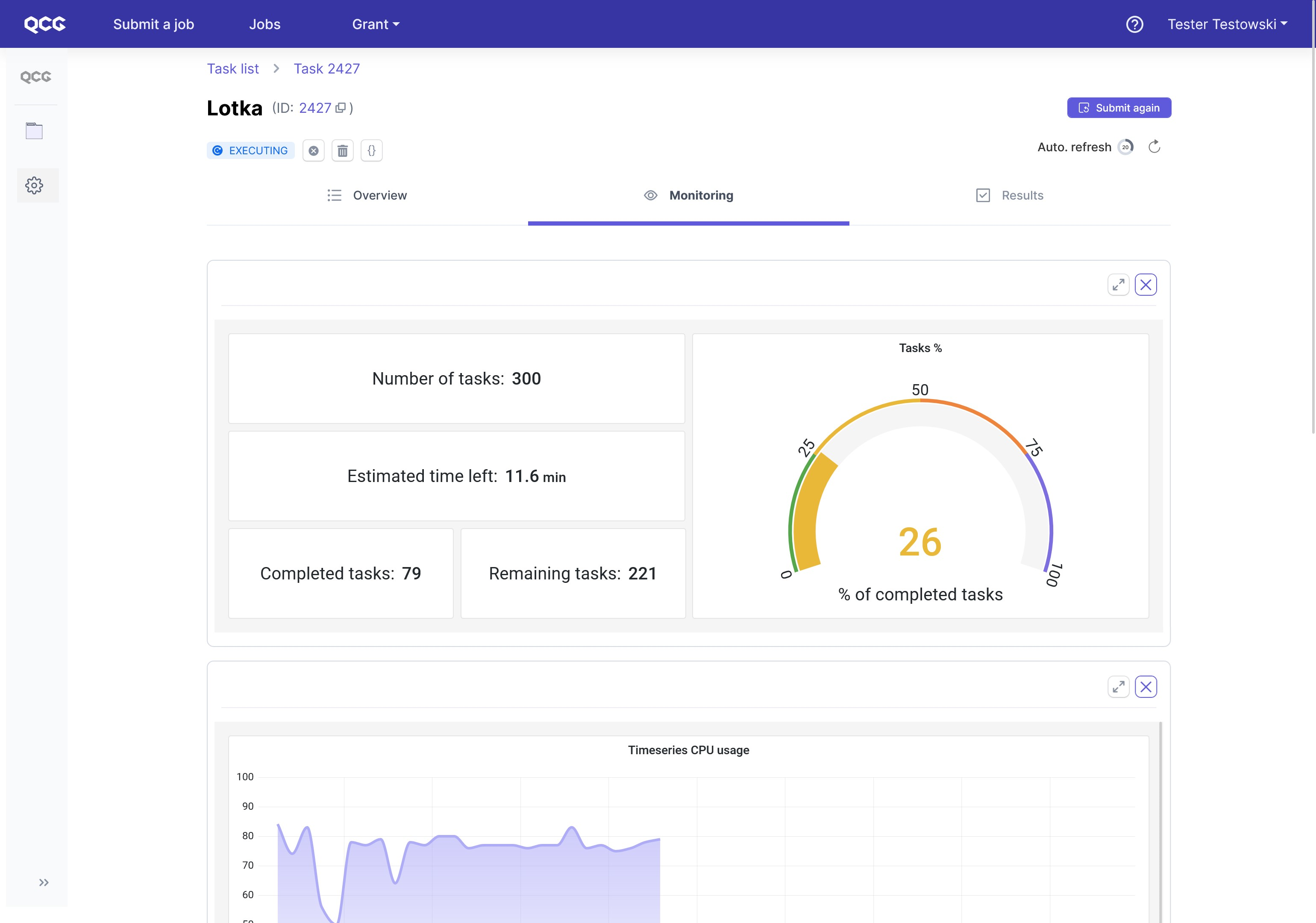 Task monitoring