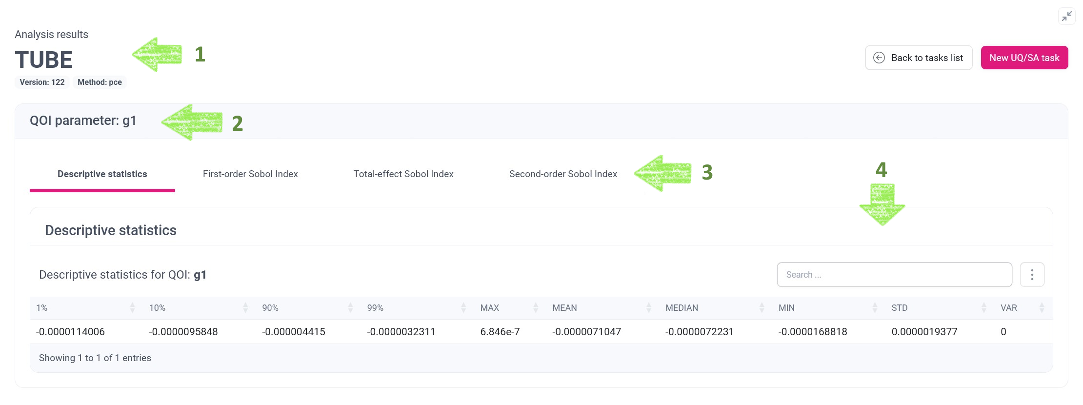 mUQSA analysis web-page