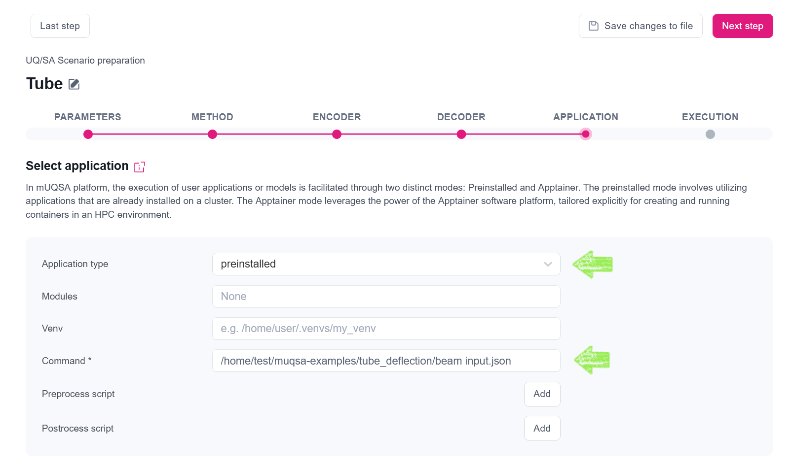 Selecting application