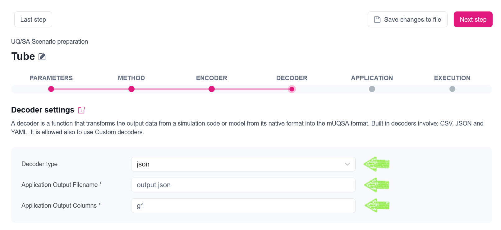 Selecting and configuring decoder